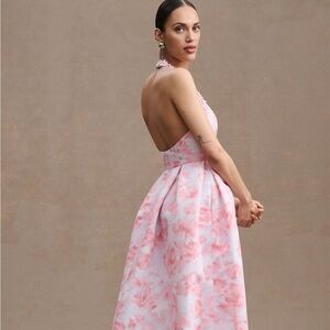 Sachin and Babi Carissa Halter midi dress